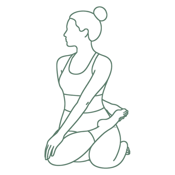 Sage line drawing of Bharadvaja's Twist