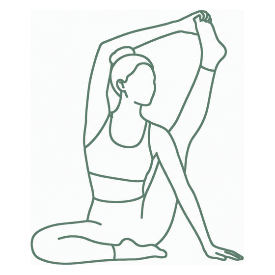 Sage line drawing of Compass Pose