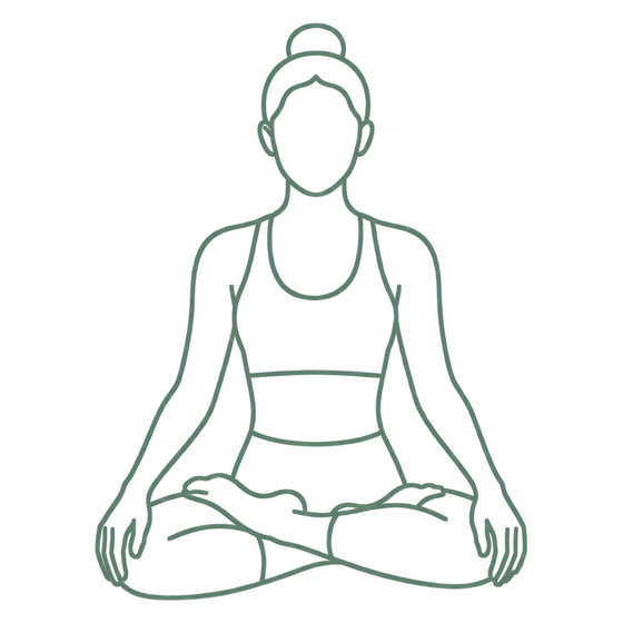 Sage line drawing of Half Lotus