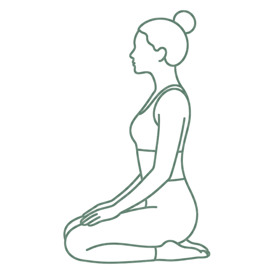 Sage line drawing of Hero Pose