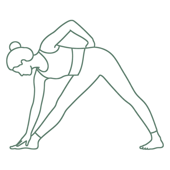 Sage line drawing of Pyramid Pose