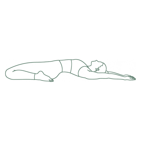 Sage line drawing of Saddle Pose