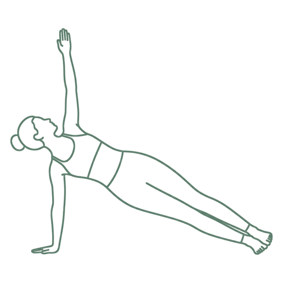 Sage line drawing of Side Plank