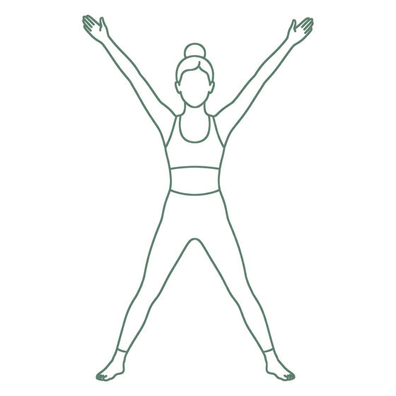 Sage line drawing of Star Pose