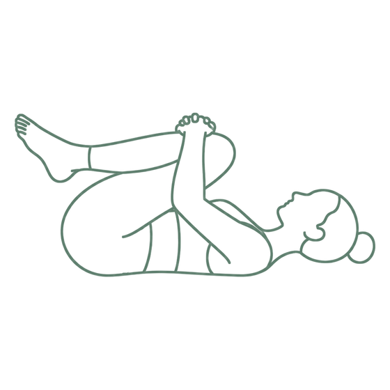 Sage line drawing of Wind Removing Pose